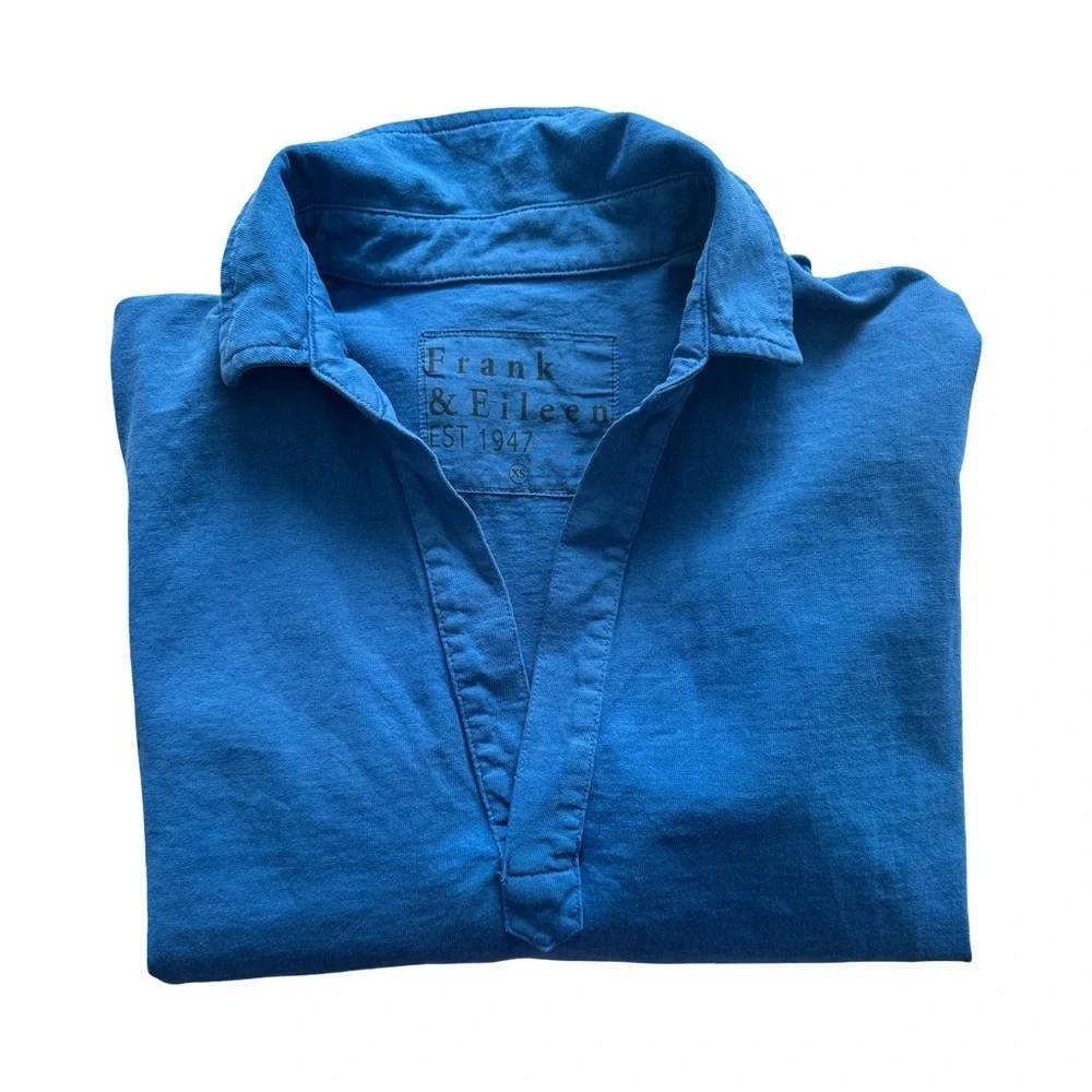 Frank & Eileen NWD Patrick Popover Henley Women’s Blue Size XS - Picture 3 of 6